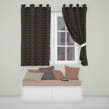 Dark Background Christmas Trees  Festive Seamless  Readymade Eyelet Ring Top Thermal 100% Blackout Curtains
