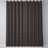 Dark Background Christmas Trees  Festive Seamless  Readymade Eyelet Ring Top Thermal 100% Blackout Curtains