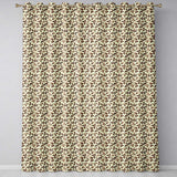 Coffee Beans Minimal Tan Background Seamless  Readymade Eyelet Ring Top Thermal 100% Blackout Curtains