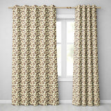 Coffee Beans Minimal Tan Background Seamless  Readymade Eyelet Ring Top Thermal 100% Blackout Curtains