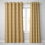 Coffee Bean Rich Brown Dense Seamless Pattern  Readymade Eyelet Ring Top Thermal 100% Blackout Curtains