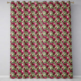 Light Pastel Botanical Leave Elegant Seamless  Readymade Eyelet Ring Top Thermal 100% Blackout Curtains