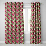 Light Pastel Botanical Leave Elegant Seamless  Readymade Eyelet Ring Top Thermal 100% Blackout Curtains