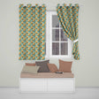 Watercolor Croissant Pastry Soft Blue Artistic Seamless  Readymade Eyelet Ring Top Thermal 100% Blackout Curtains