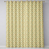 Croissant and Herb Scatter Light Cream Background Seamless  Readymade Eyelet Ring Top Thermal 100% Blackout Curtains