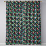 Bright Faceted Gemstone Seamless  Dark Background Jewel Illustration  Readymade Eyelet Ring Top Thermal 100% Blackout Curtains