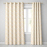 Soft Beige Hamster Autumn Leaf Seamless  Readymade Eyelet Ring Top Thermal 100% Blackout Curtains