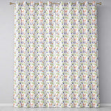 Vibrant Abstract Bunny Portrait Seamless  Readymade Eyelet Ring Top Thermal 100% Blackout Curtains