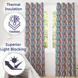 Watercolor Easter Bunny Botanical Seamless  Readymade Eyelet Ring Top Thermal 100% Blackout Curtains