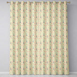 Delicate Grey Bunny Floral Hearts Vintage Seamless  Readymade Eyelet Ring Top Thermal 100% Blackout Curtains