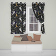 Owl Moon Stars Night Sky Botanical Seamless  Readymade Eyelet Ring Top Thermal 100% Blackout Curtains