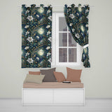 Magical Floral Moon Golden Berries Night Seamless  Readymade Eyelet Ring Top Thermal 100% Blackout Curtains