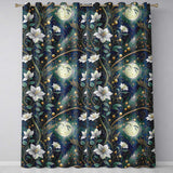 Magical Floral Moon Golden Berries Night Seamless  Readymade Eyelet Ring Top Thermal 100% Blackout Curtains