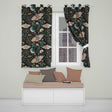 Celestial Moth Crescent Moon Floral Night Seamless  Readymade Eyelet Ring Top Thermal 100% Blackout Curtains