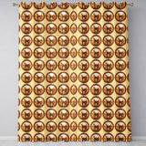 Ornate Desert Cheetah Medallion Tribal Frame Seamless  Readymade Eyelet Ring Top Thermal 100% Blackout Curtains