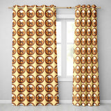 Ornate Desert Cheetah Medallion Tribal Frame Seamless  Readymade Eyelet Ring Top Thermal 100% Blackout Curtains