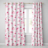 Watercolor Cherry Bow Ribbon Pastel Background Seamless  Readymade Eyelet Ring Top Thermal 100% Blackout Curtains