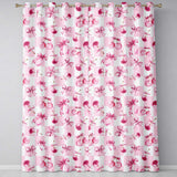 Watercolor Cherry Bow Ribbon Pink Gingham Picnic Check Seamless  Readymade Eyelet Ring Top Thermal 100% Blackout Curtains