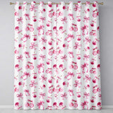 Watercolor Pink Cherry Ribbon Bow Seamless  Blush Neutral Background  Readymade Eyelet Ring Top Thermal 100% Blackout Curtains
