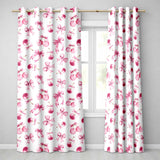 Watercolor Pink Cherry Ribbon Bow Seamless  Blush Neutral Background  Readymade Eyelet Ring Top Thermal 100% Blackout Curtains