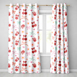 Cherry Bow Daisy Floral   Pastel Hearts and Flowers Background  Readymade Eyelet Ring Top Thermal 100% Blackout Curtains