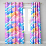 Pastel Rainbow Cloud Sky Dreamy Seamless  Readymade Eyelet Ring Top Thermal 100% Blackout Curtains