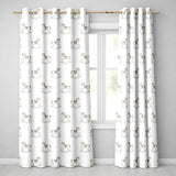Vintage Wooden Rocking Horse Seamless  on Soft Neutral Background  Readymade Eyelet Ring Top Thermal 100% Blackout Curtains