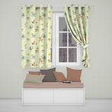 Woodland Deer Fox Mushroom Seamless  on Cream Background  Readymade Eyelet Ring Top Thermal 100% Blackout Curtains