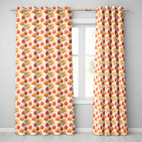 Orange and Yellow Maple Leaf  with Detailed Autumn Foliage  Readymade Eyelet Ring Top Thermal 100% Blackout Curtains