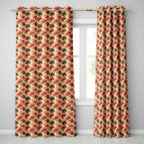 Vintage Fleur de Lis  in Soft Sage Green and Warm Beige  Readymade Eyelet Ring Top Thermal 100% Blackout Curtains