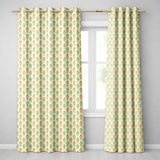 Distressed Blue Fleur de Lis  on Aged Textured Background  Readymade Eyelet Ring Top Thermal 100% Blackout Curtains