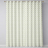 Decorative Fleur de Lis  in Navy Red and Gold on Warm Beige Background  Readymade Eyelet Ring Top Thermal 100% Blackout Curtains