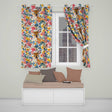 Watercolor Baby Deer Fawn with Colorful Floral Botanical Background  Readymade Eyelet Ring Top Thermal 100% Blackout Curtains