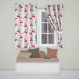 Cherry Bow and Daisy Seamless  on White Background  Readymade Eyelet Ring Top Thermal 100% Blackout Curtains