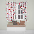 Cherry Bow and Daisy Seamless on White Background Readymade Eyelet Ring Top Thermal 100% Blackout Curtains