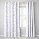 Vintage Blue Damask Ornamental Seamless  Readymade Eyelet Ring Top Thermal 100% Blackout Curtains