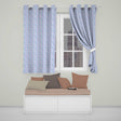 Vintage Blue Rose Stripe Floral Seamless  Readymade Eyelet Ring Top Thermal 100% Blackout Curtains