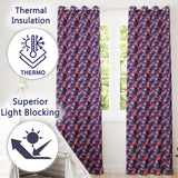 Watercolor Nebula Galaxy Pink Purple Space Seamless  Artistic  Readymade Eyelet Ring Top Thermal 100% Blackout Curtains
