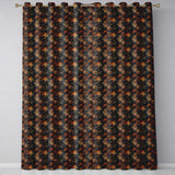 Dark Brown Gold Nebula Galaxy Space Seamless  Moody Cosmic  Readymade Eyelet Ring Top Thermal 100% Blackout Curtains