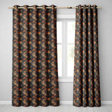 Dark Brown Gold Nebula Galaxy Space Seamless  Moody Cosmic  Readymade Eyelet Ring Top Thermal 100% Blackout Curtains
