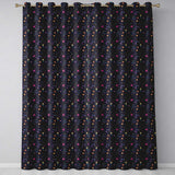 Neon Galaxy Swirl Dots Cosmic Space Seamless  Night Sky  Readymade Eyelet Ring Top Thermal 100% Blackout Curtains