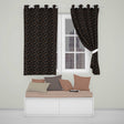 Cartoon Bats and Stars on Black Background Fun Halloween Seamless  Readymade Eyelet Ring Top Thermal 100% Blackout Curtains