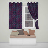 Colourful Hearts on Navy Background  Love Seamless  Valentine Design  Readymade Eyelet Ring Top Thermal 100% Blackout Curtains