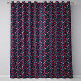 Colourful Hearts on Navy Background  Love Seamless  Valentine Design  Readymade Eyelet Ring Top Thermal 100% Blackout Curtains
