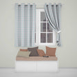 Pastel Floral Geometric Tile Pink Teal Seamless  Readymade Eyelet Ring Top Thermal 100% Blackout Curtains