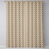 Ornamental Blue Floral Lattice Vintage Seamless  Readymade Eyelet Ring Top Thermal 100% Blackout Curtains
