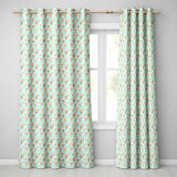 Pastel Ice Cream Cones on Sky Blue with Clouds  Sweet Dessert  Readymade Eyelet Ring Top Thermal 100% Blackout Curtains