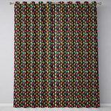 Bright Neon Ice Cream Cones on Black Fun Pop Art Dessert Seamless  Readymade Eyelet Ring Top Thermal 100% Blackout Curtains