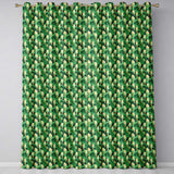 Abstract Green Swirl Background with Vanilla Ice Cream Cones Modern  Readymade Eyelet Ring Top Thermal 100% Blackout Curtains