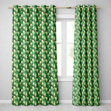 Abstract Green Swirl Background with Vanilla Ice Cream Cones Modern  Readymade Eyelet Ring Top Thermal 100% Blackout Curtains
